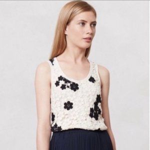 Anthropologie Dolan Shadow Bloom Crochet top